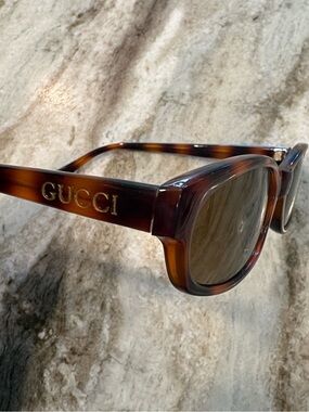 Vintage G G Tortoiseshell Brown Sunglasses